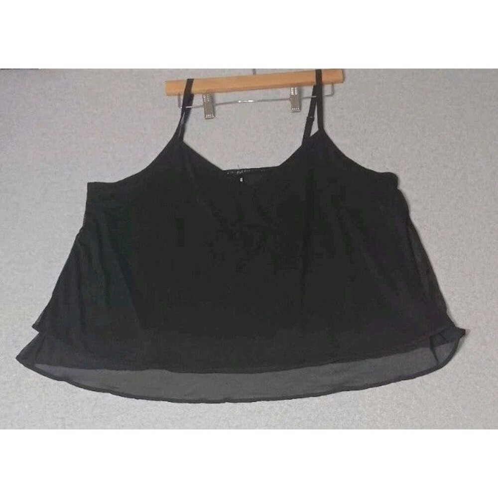 Torrid Sleep Chiffon Double Layer Swing Cami 2 Black Dot Chemise Sexy Loungewear